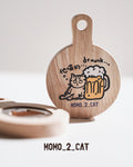 MOMO_2_Cat Wooden Bottle Opener Magnet