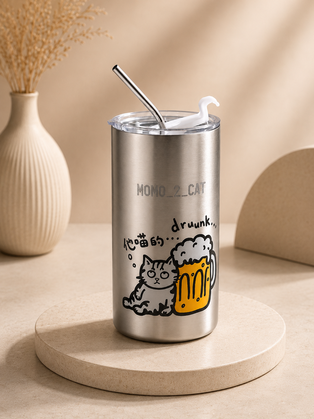 MOMO Druunk Cat Tumbler